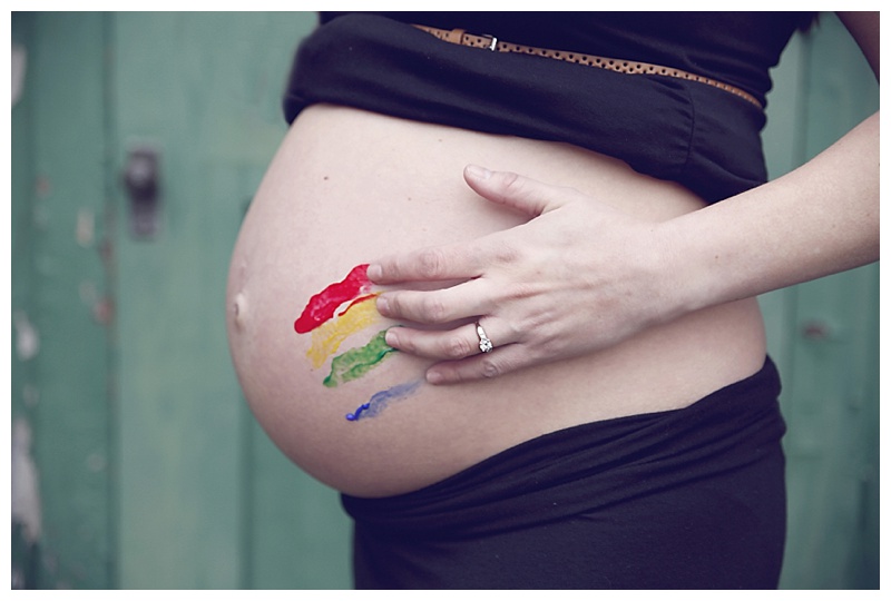Rainbow Maternity Photo