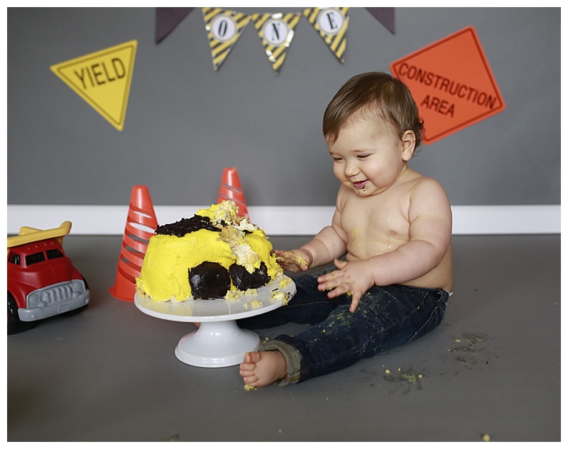 Franklin MA cake smash photographer